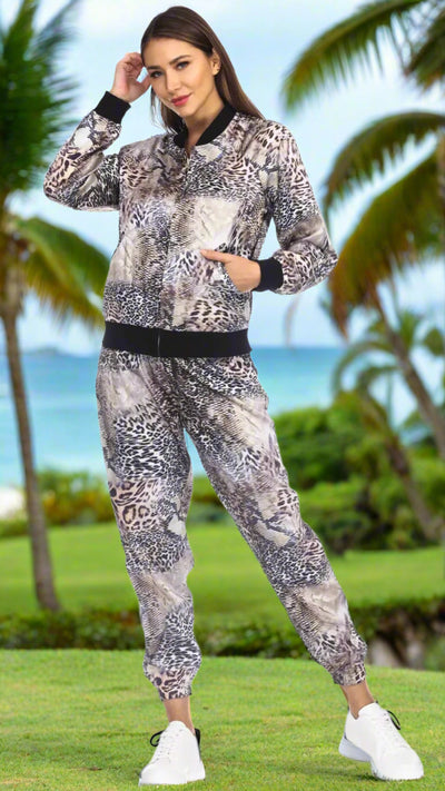 Animal Print Resort Loungewear Short Set - La Moda Clothing