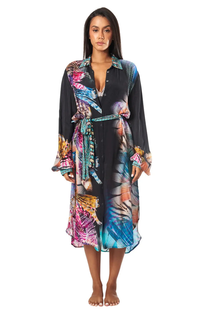 Easy Shirtdress Cover-Up - La Moda Clothing