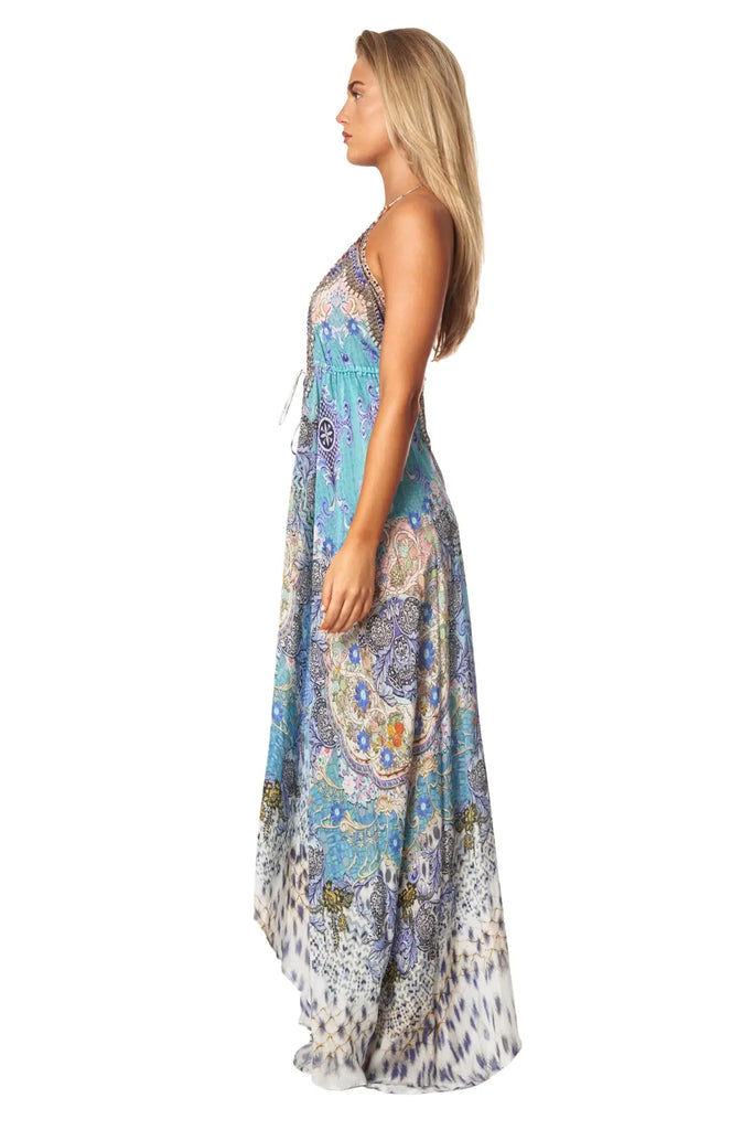 Halter Neck Backless Resort Dresses For Women - La Moda Clothing