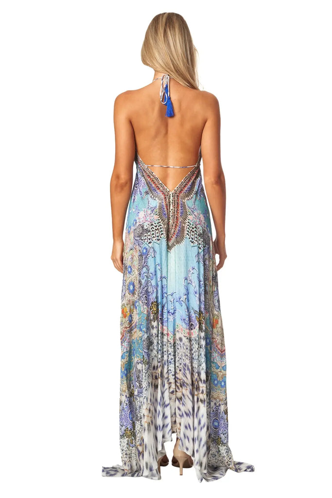 Halter Neck Backless Resort Dresses For Women - La Moda Clothing