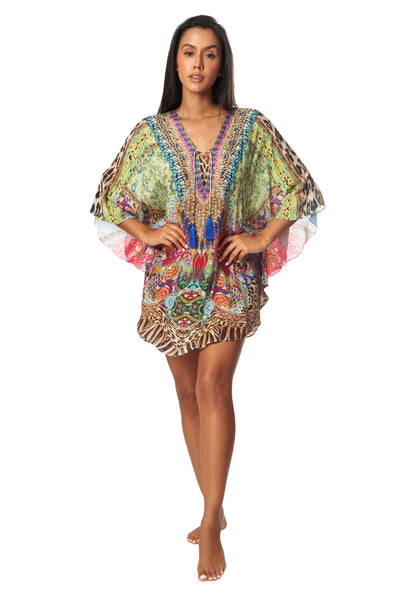 Caftan Kaftan Dress Cover up in Viscose Silk - La Moda Clothing