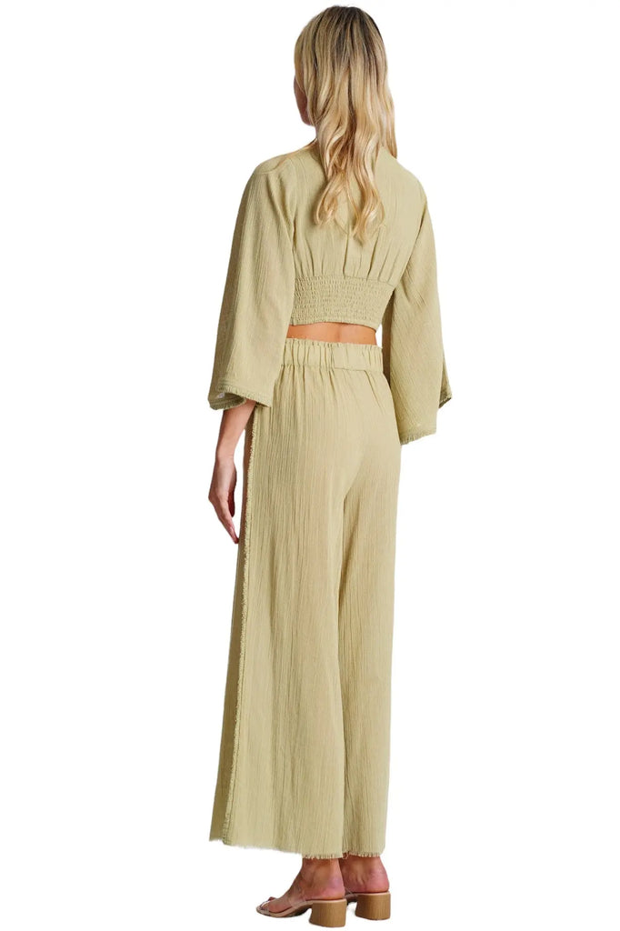 Crop Top Pants Set  La Moda Clothing