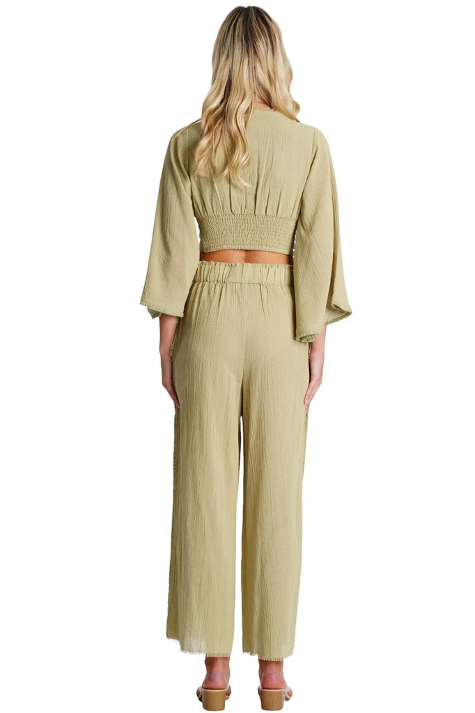 Crop Top Pants Set  La Moda Clothing