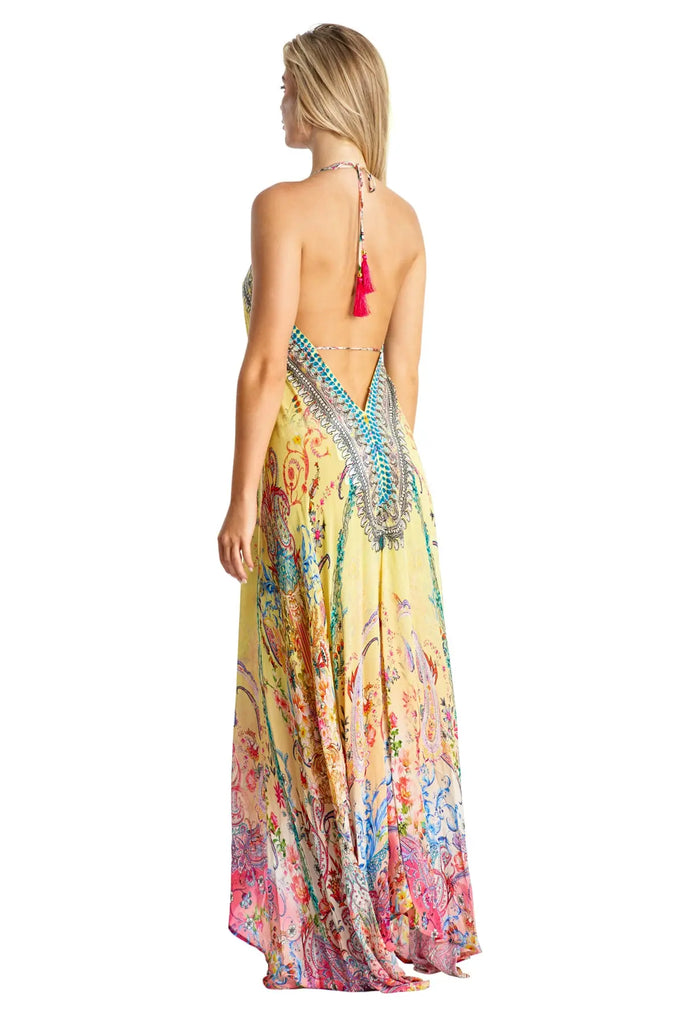 Resortwear Maxi Halter Dress - La Moda Clothing