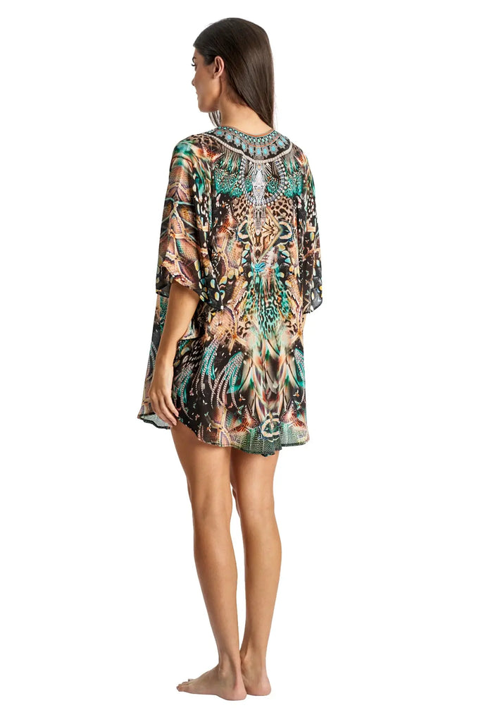 Bright & Bold Trendy Designer Vacation Kaftan - La Moda Clothing