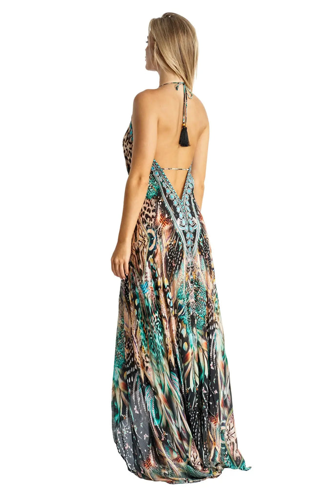 Halter Maxi 3 Way Maxi Dress Wholesale - La Moda Clothing