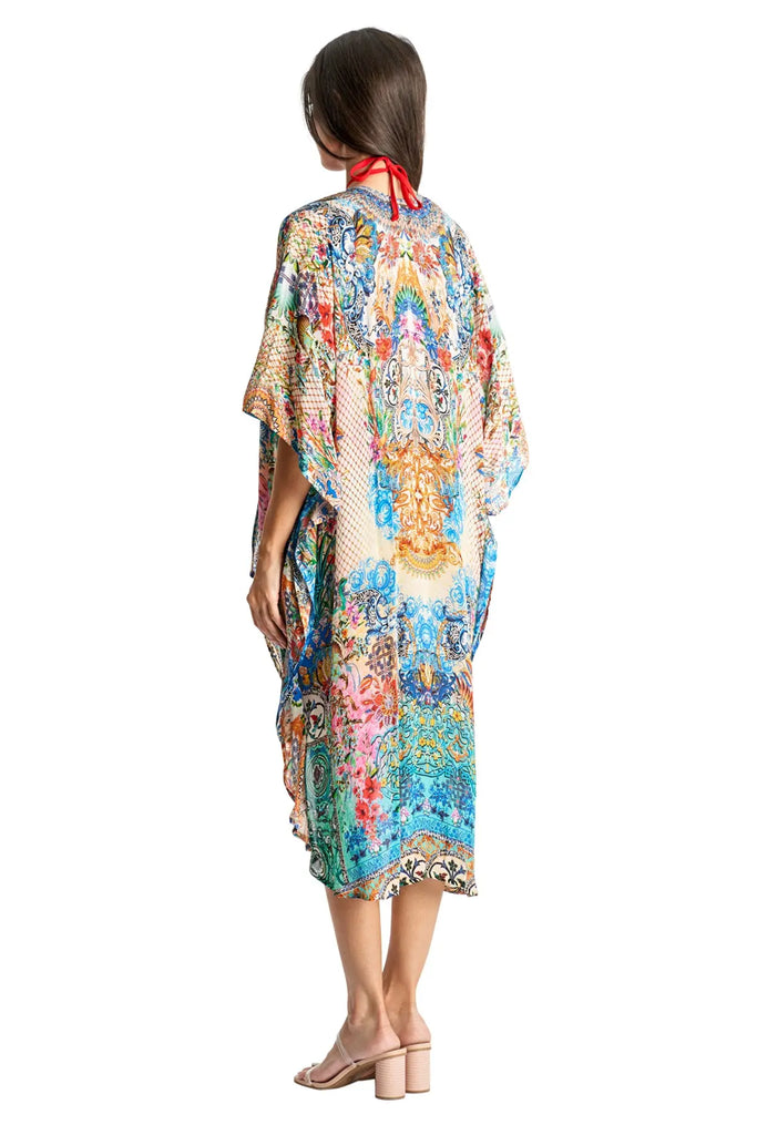 Kimono Cover Up in Viscose Silk - La Moda Clothing