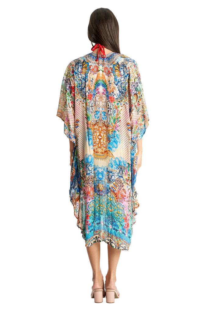 Kimono Cover Up in Viscose Silk - La Moda Clothing