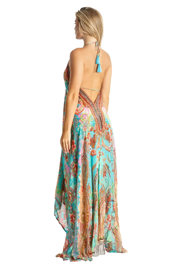 Halter Maxi Resort Dresses for Women - La Moda Clothing
