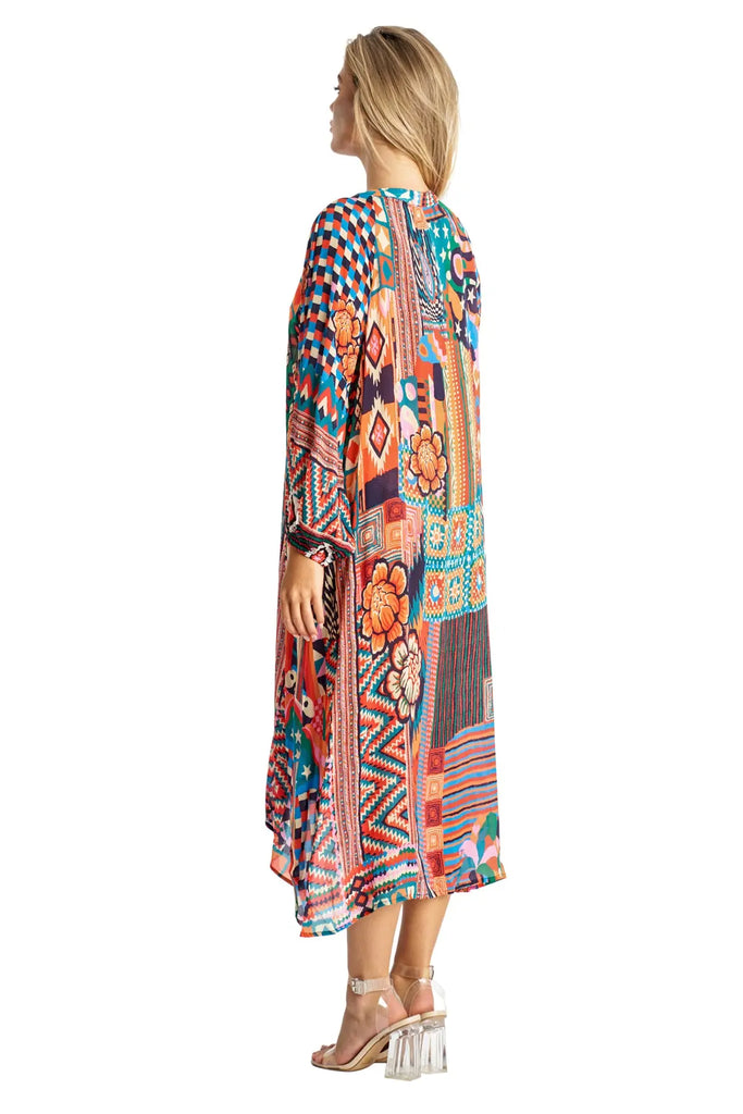 A-Line Kaftan Collar Dress - La Moda Clothing