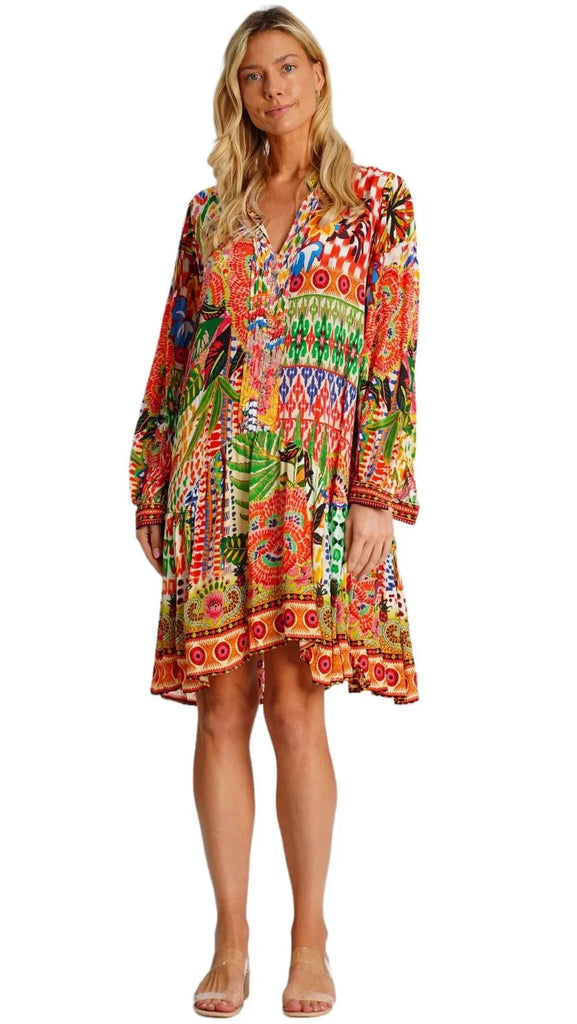 Natalie Tropcal Shirtdress  La Moda Clothing