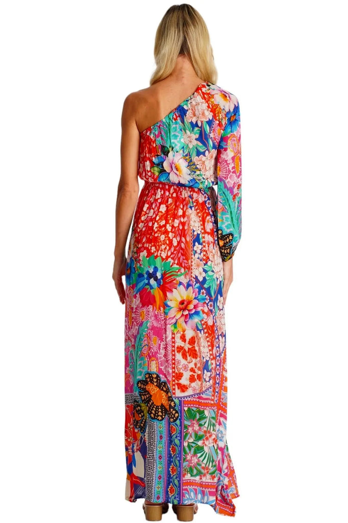 One Shoulder Maxi Resort Dress  La Moda Clothing