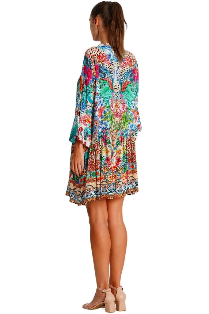 Tropical Print Mini Dress  La Moda Clothing