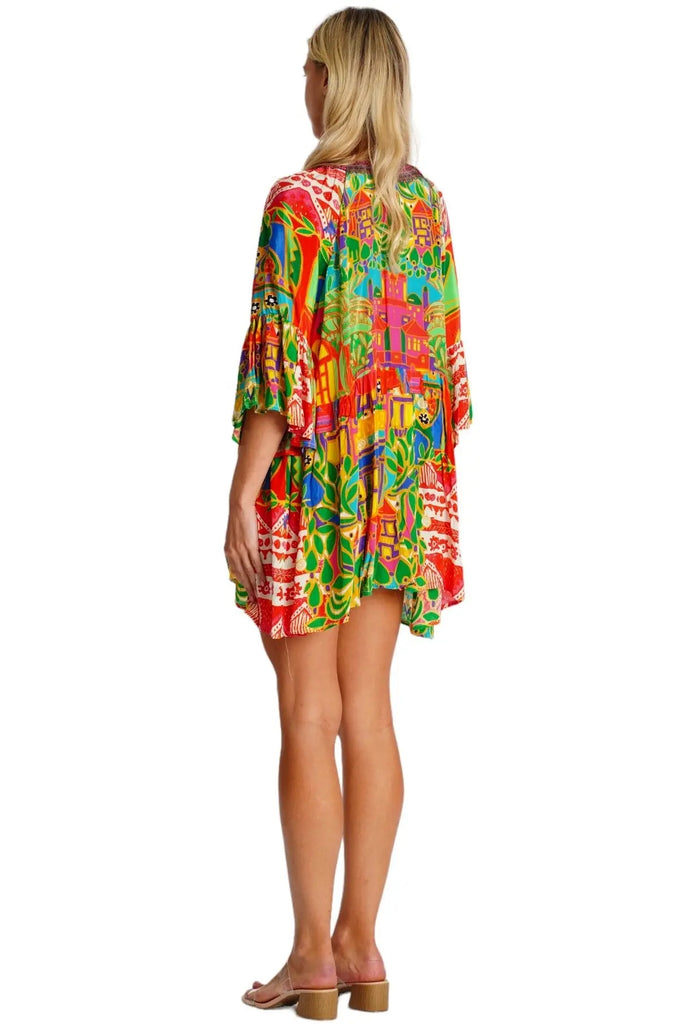 Tropical Short Dress  La Moda Clothing