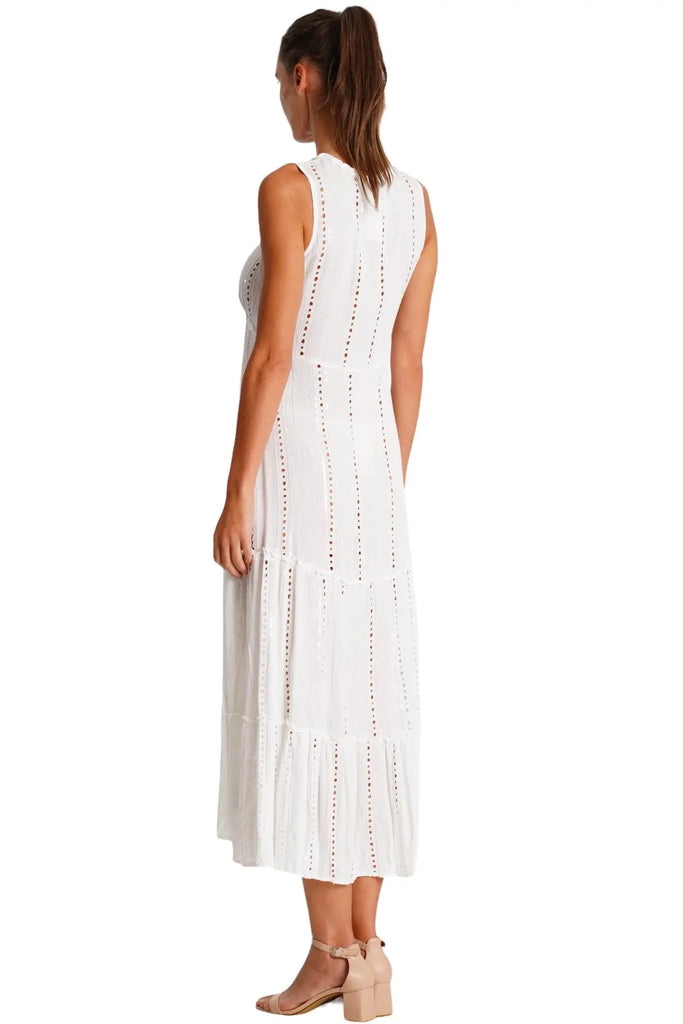 White Beach Dress  La Moda Clothing