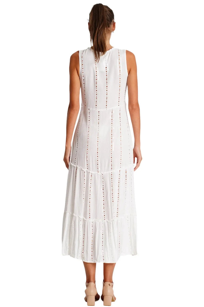 White Beach Dress  La Moda Clothing