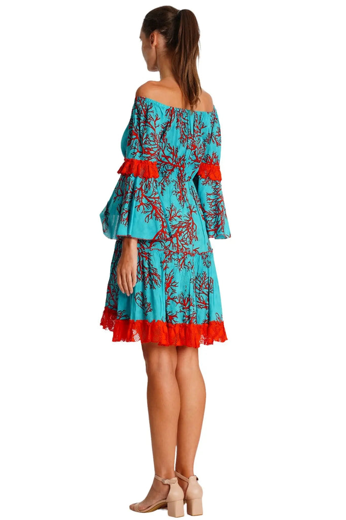 Off Shoulder Summer Mini Dress  La Moda Clothing