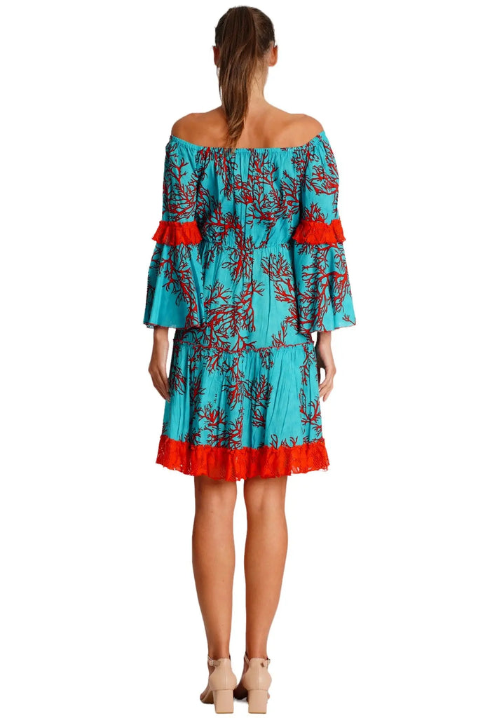 Off Shoulder Summer Mini Dress  La Moda Clothing