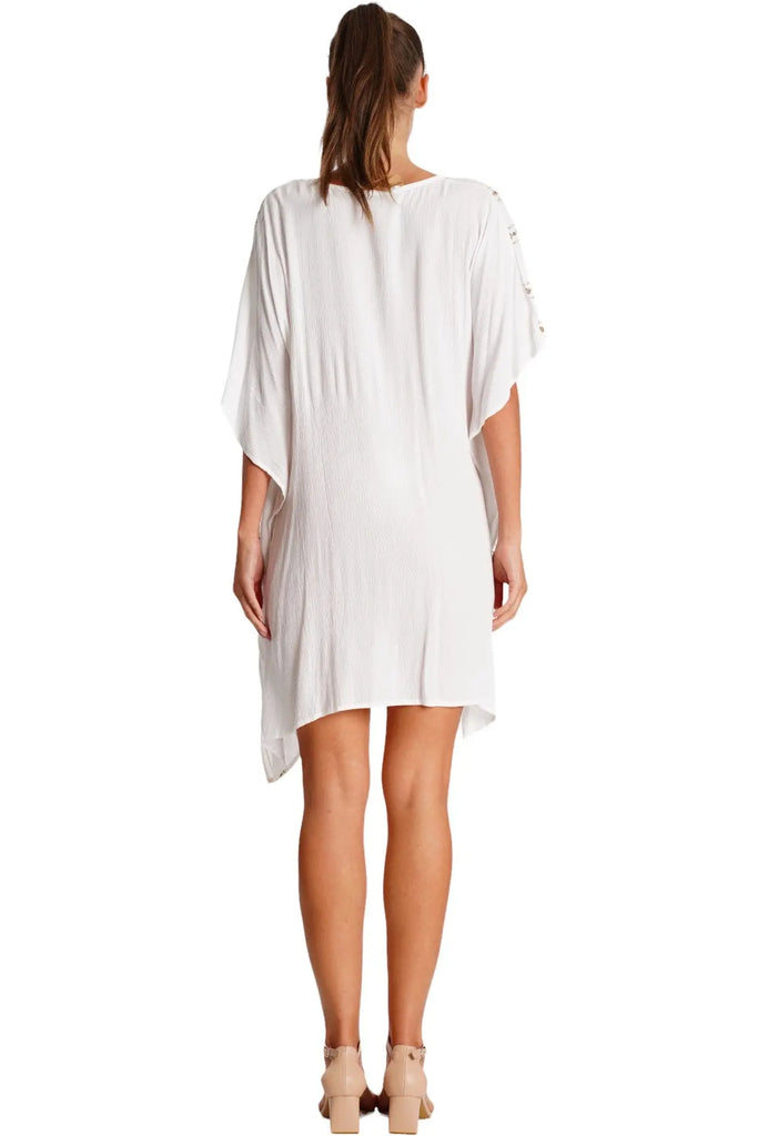 White Caftan Cover Up  La Moda Clothing