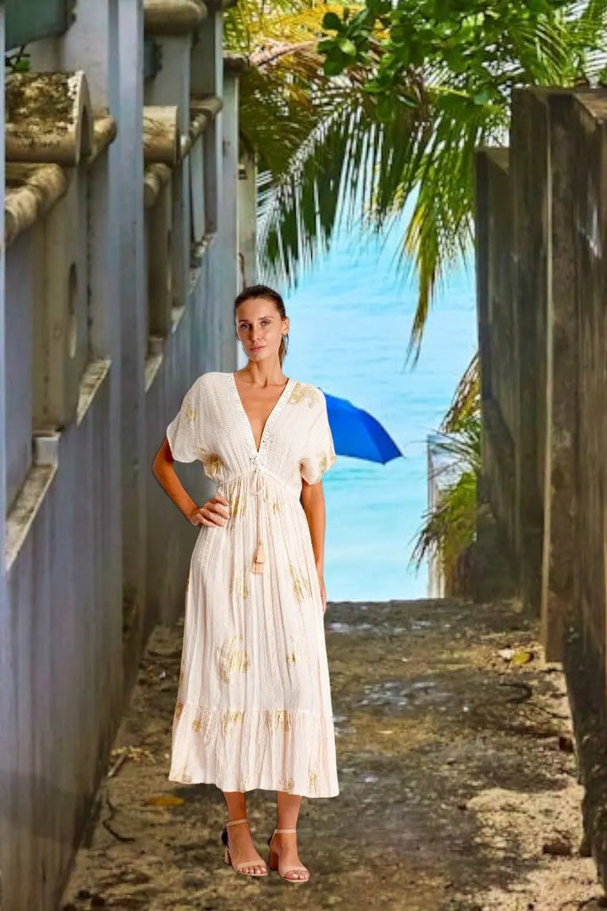 Long White Maxi Dress  La Moda Clothing
