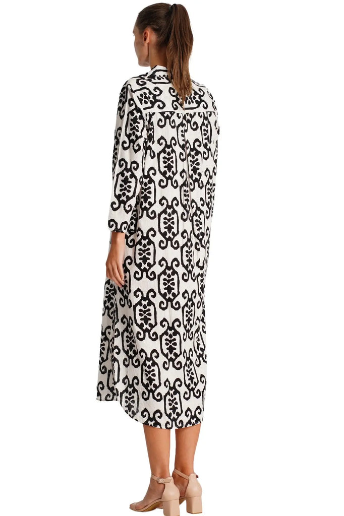 Maxi Shirt Dress  La Moda Clothing