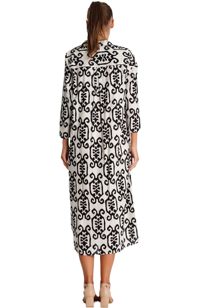 Maxi Shirt Dress  La Moda Clothing