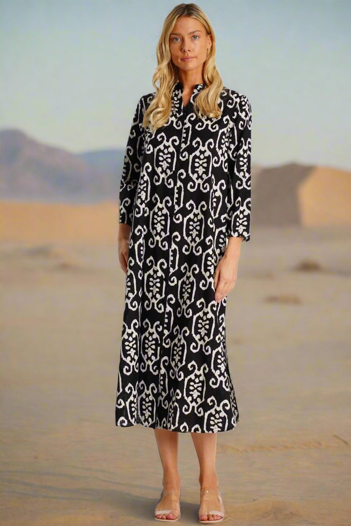 Maxi Shirt Dress  La Moda Clothing
