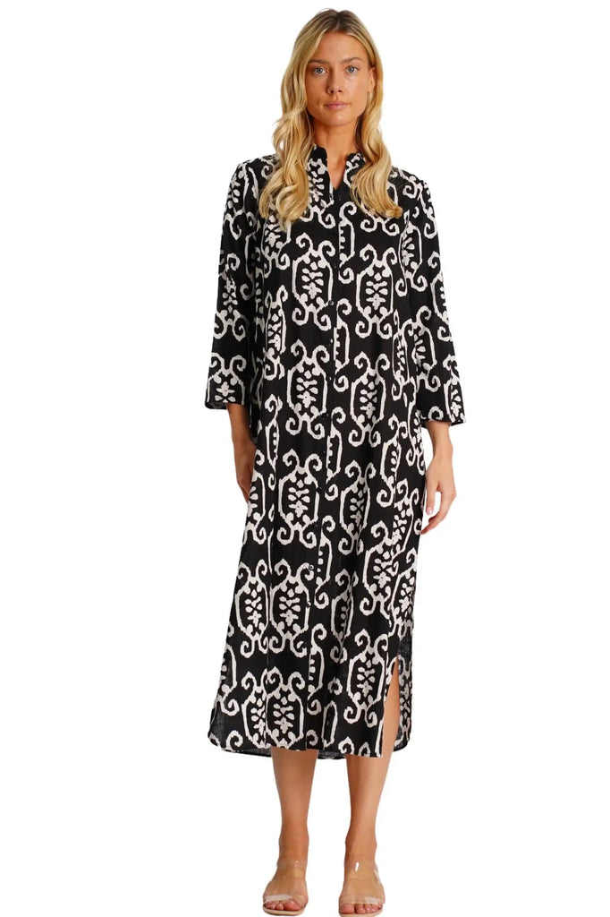 Maxi Shirt Dress  La Moda Clothing
