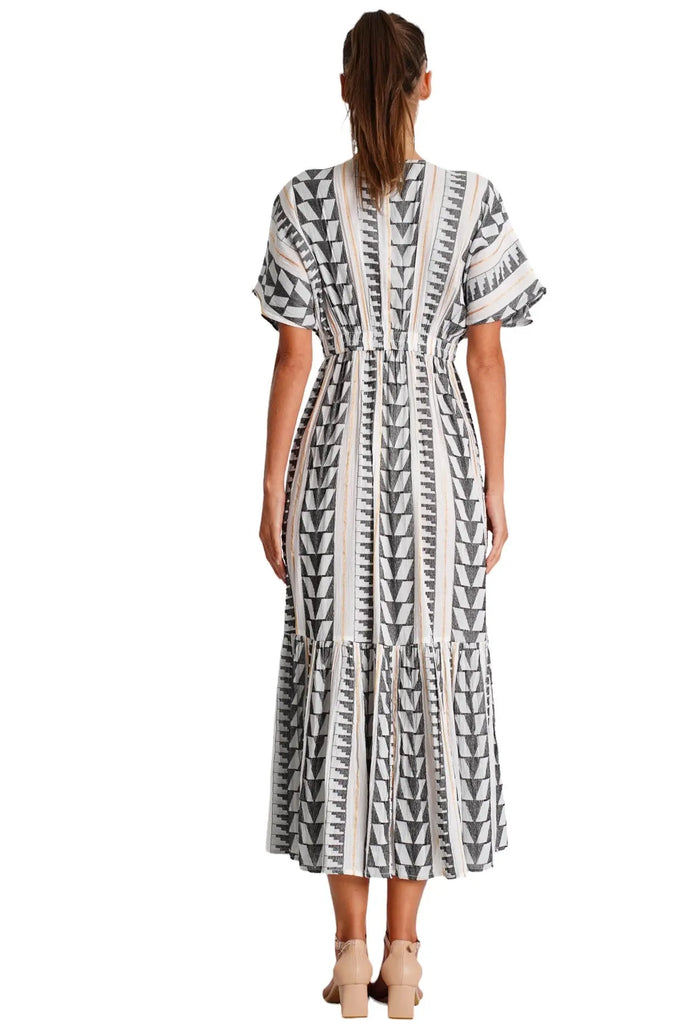 Striped Summer Dress  La Moda Clothing