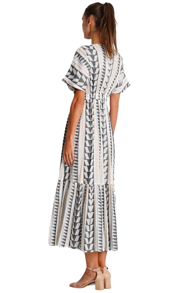 Striped Summer Dress  La Moda Clothing