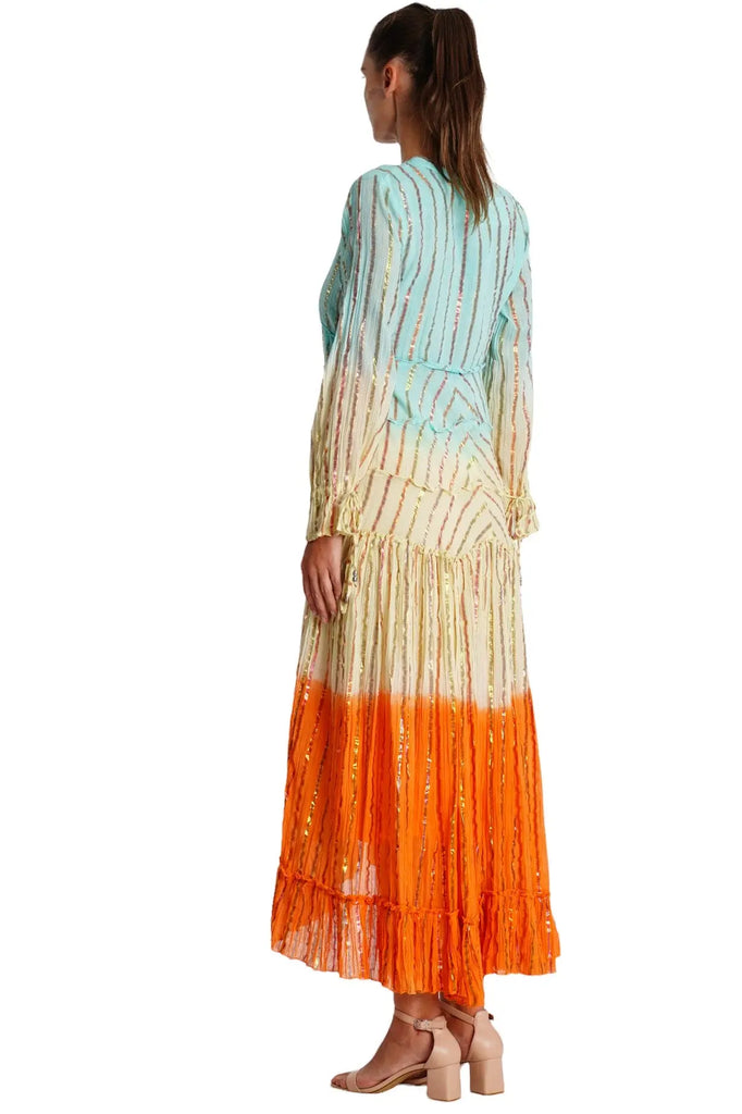 Ombrey Tiered High Low Dress  La Moda Clothing