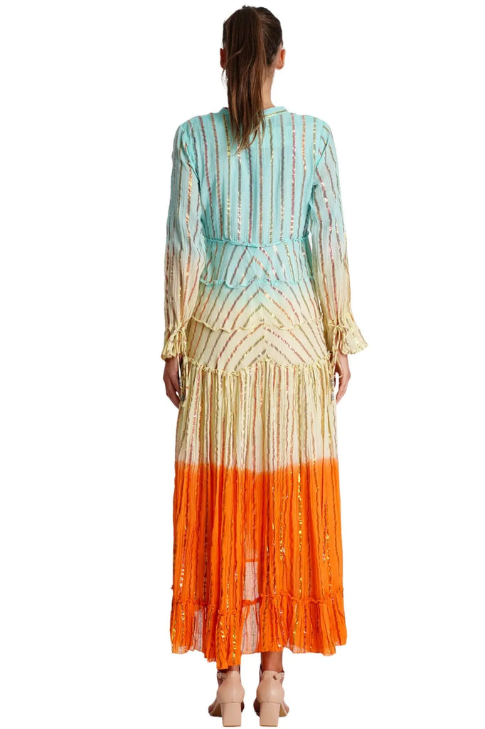 Ombrey Tiered High Low Dress  La Moda Clothing