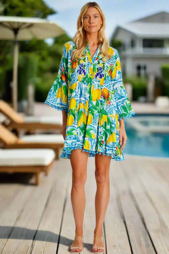 Embroidered Shirt Dress  La Moda Clothing