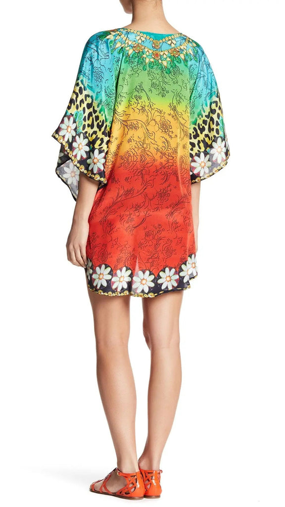 Relaxed Multi Color Short Balloon Kaftan  La Moda Clothing