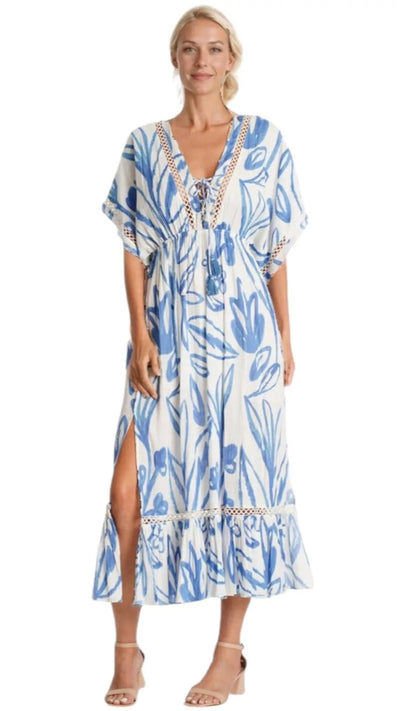 Front Slit Maxi Dress  La Moda Clothing