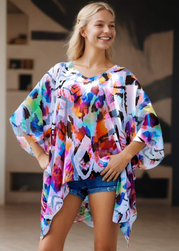 Sheer Kaftan-Style Cover-Up | Wholesale Resort Wear  La Moda Clothing