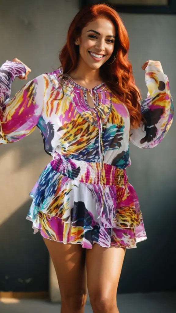 Grafitty Printed Tunic Wholesale | Resort Wear Wholesale La Moda Clothing