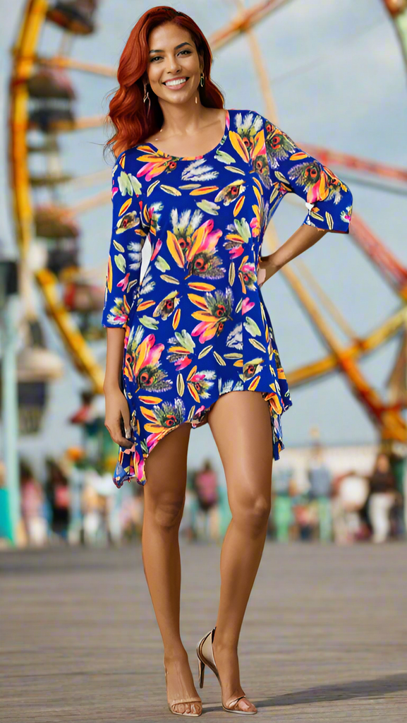 La Moda Asymmetrical Shark-bite Asymmetrical Resort Dress  La Moda Clothing