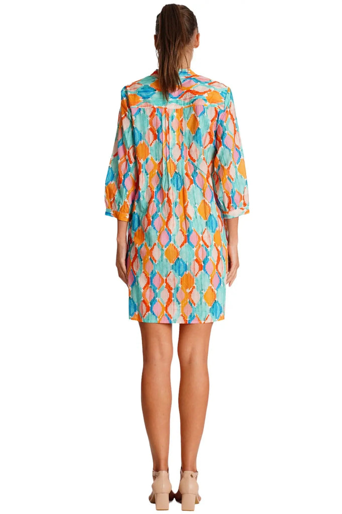 Pleated Mini Shirtdress  La Moda Clothing