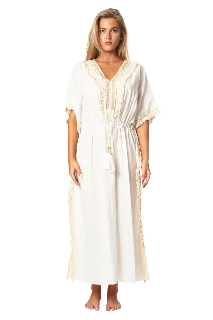 Megan Coverup Maxi Caftan Dress - La Moda Clothing
