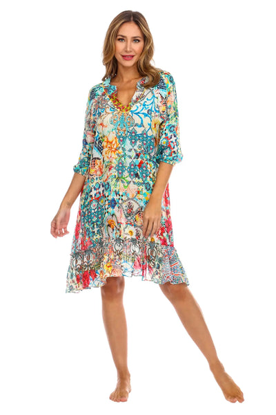 Women Bohemian Vintage Printed Ethnic Style Summer Dress - La Moda Clothings