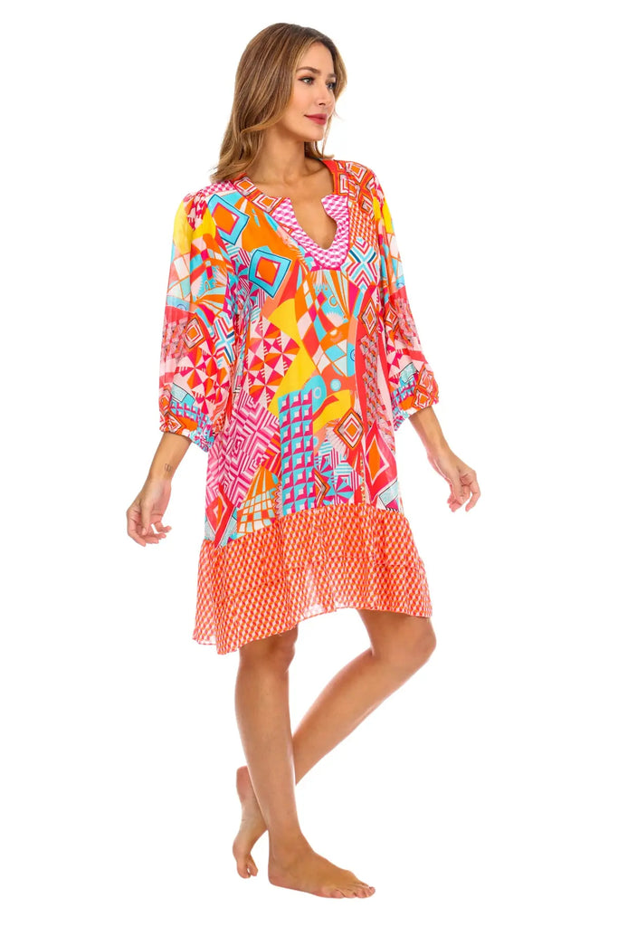 Women Bohemian Vintage Printed Ethnic Style Summer Dress - La Moda Clothings
