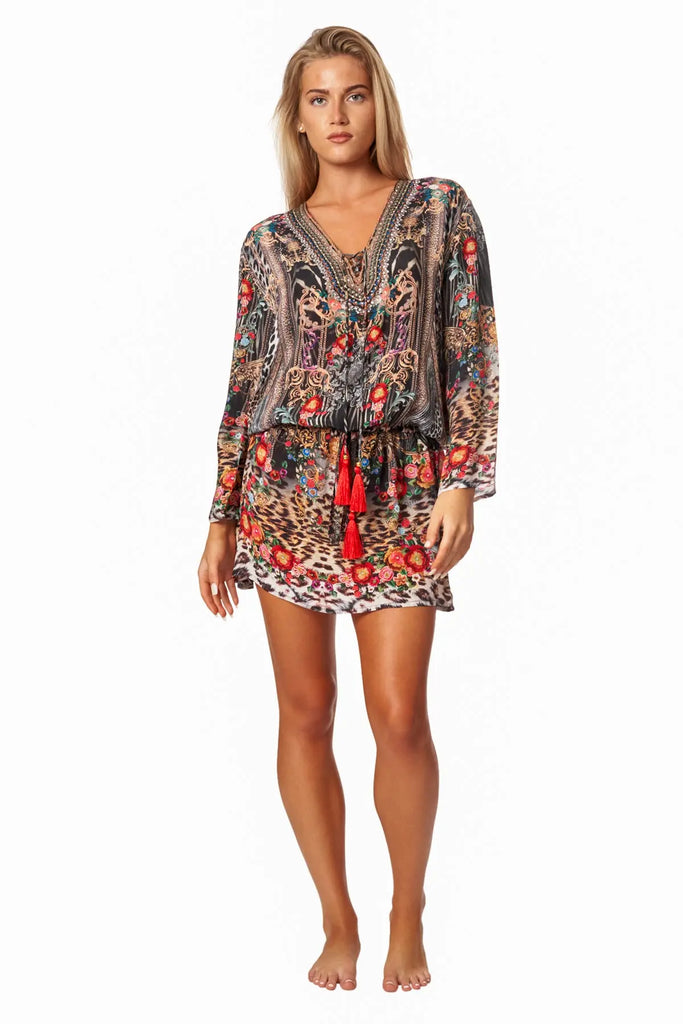 Eclectic Jungle Ethnic Style Summer Dress - La Moda Clothing