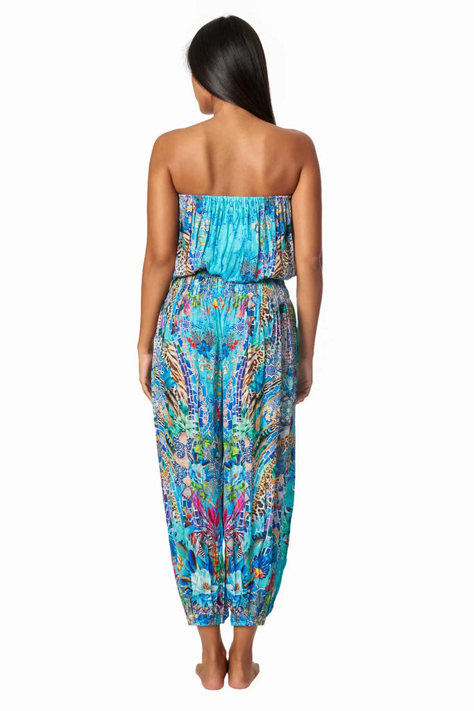 Poppy Garden Hippie Bohemian Jumpsuits with Front Pockets - La Moda Clothing