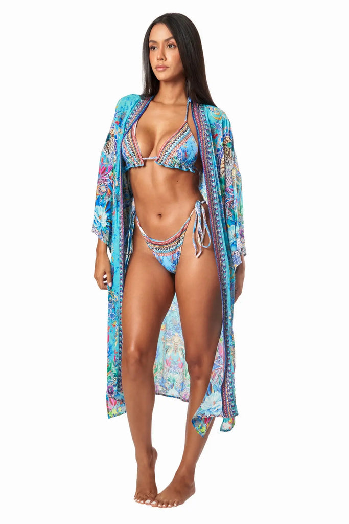 Poppy Garden Luxe Triangle Bikini Set - La Moda Clothing
