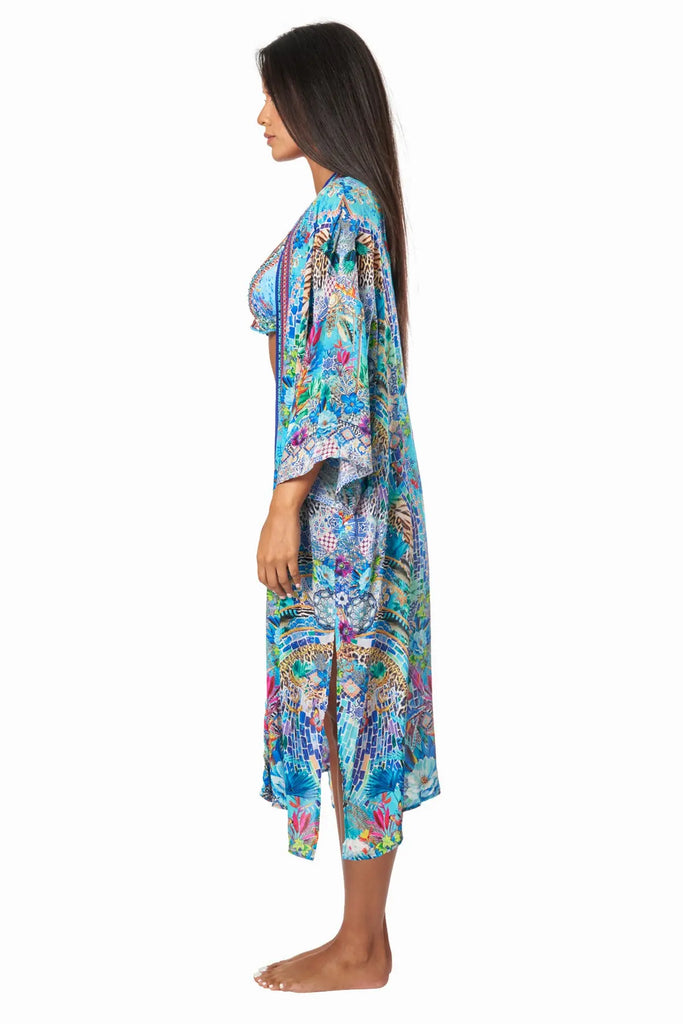 Poppy Garden Floral Kimono Cover Up - La Moda Clothing