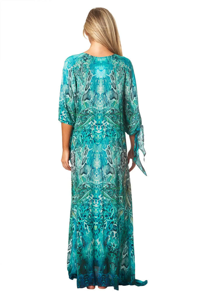 Snake Skin Maxi Kaftan Dress - La Moda Clothing