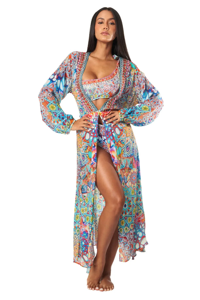 River Bed Women's Maxi Wrap Dresses - La Moda Clothing