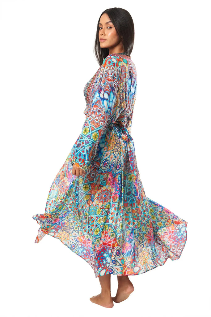 River Bed Women's Maxi Wrap Dresses - La Moda Clothing