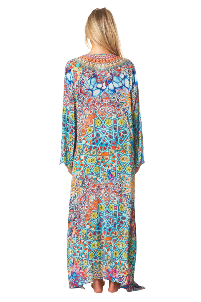 River Bed Long Caftan Dress - La Moda Clothing